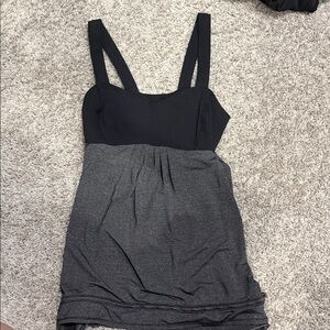 Vintage Lululemon Black and Gray Sleeveless Top